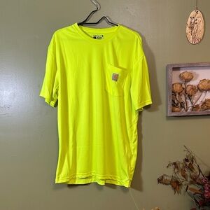 Carhartt Men's safety Yellow Short Sleeve Tee lightweight safety colors large T